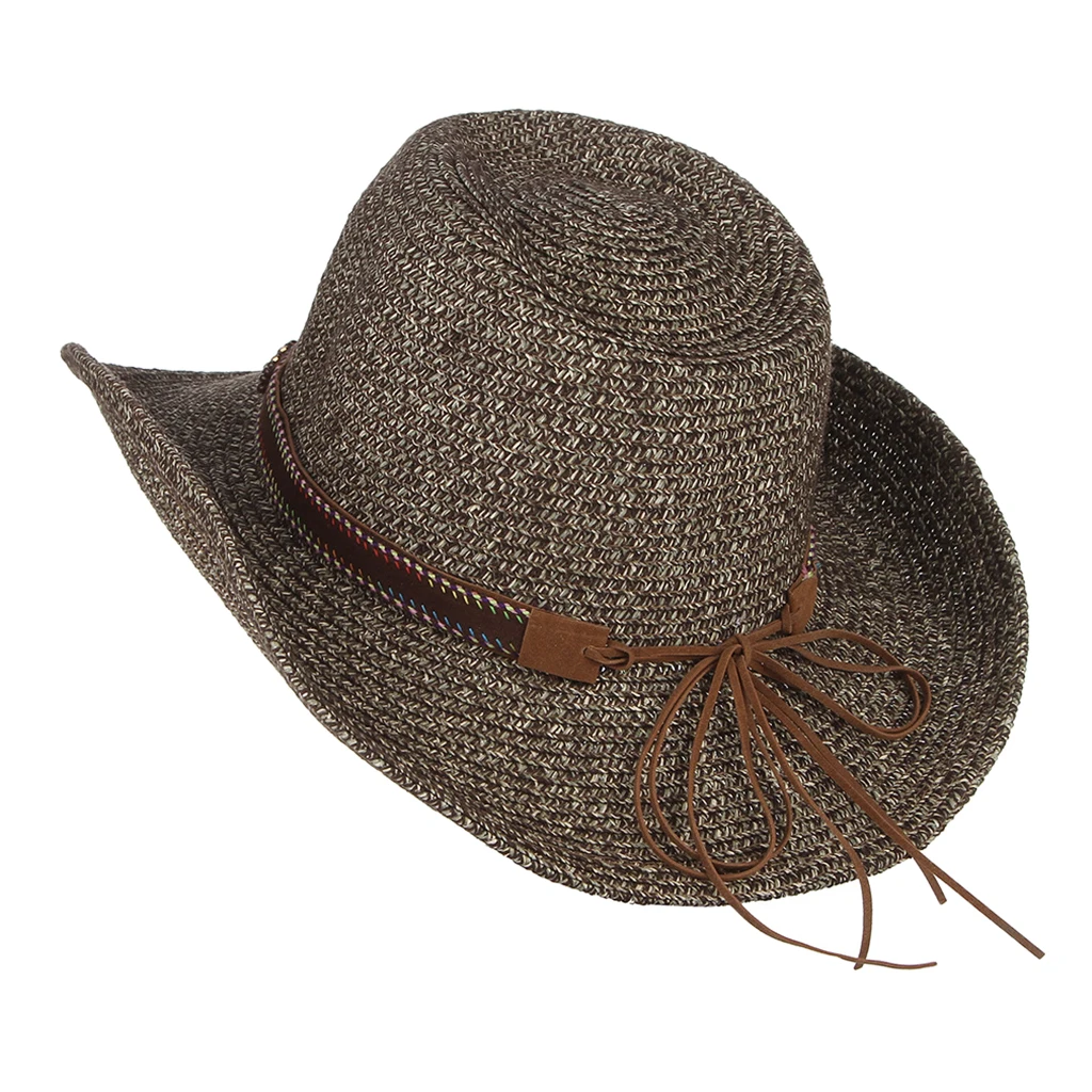 Men`s Straw Hat Carnival Cowboy Hat Western Hat Sun Hat Summer