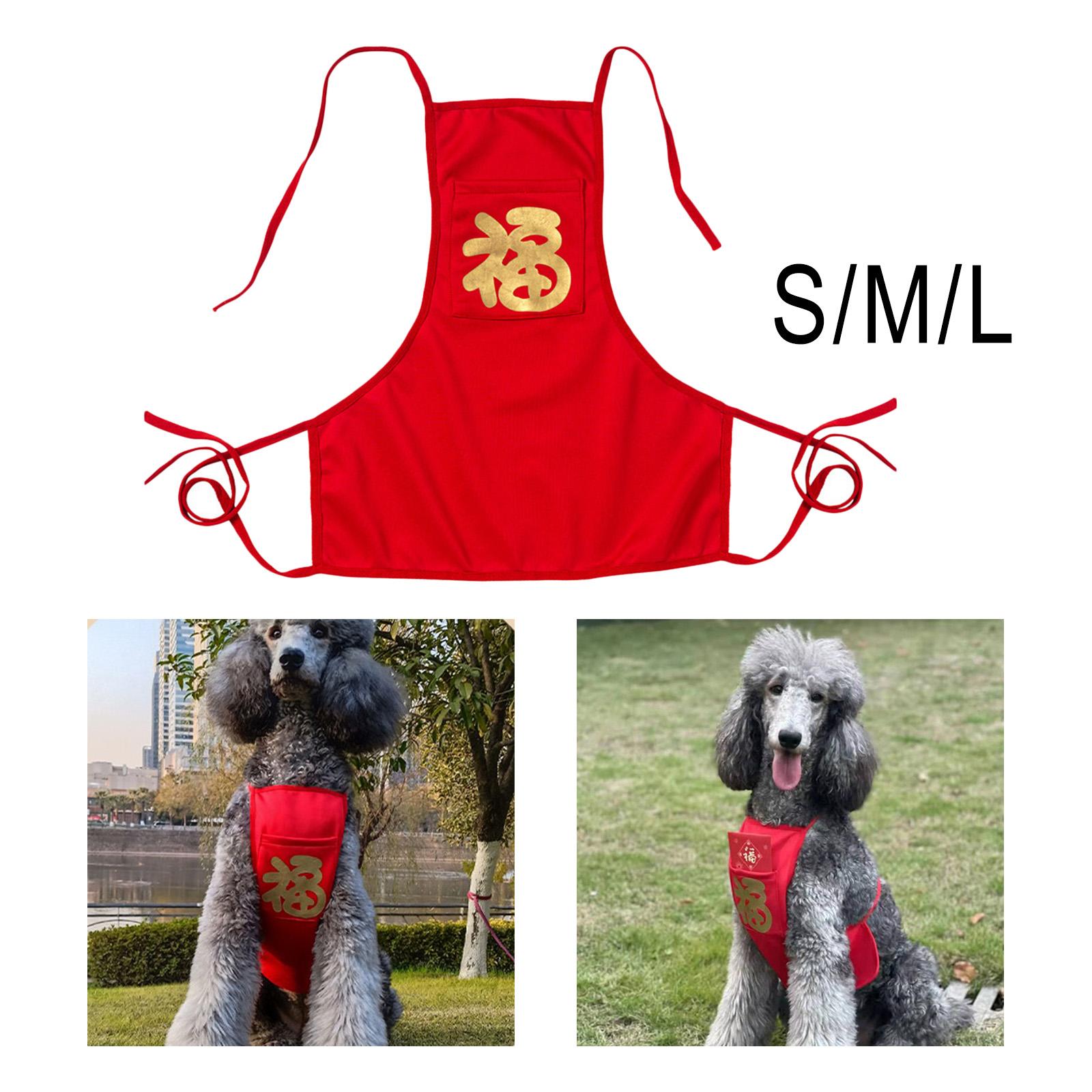 Adorable Dog Clothes Pet Vest Cat Jacket Clothing with Pocket Puppy Costume Party Kitten New Year