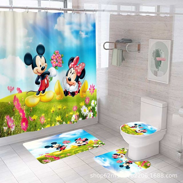 Mickey offers Mouse Shower Curtain n Hooks