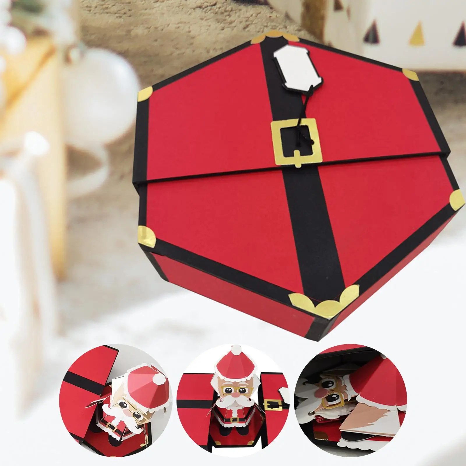 3D Christmas Santa Cards Merry Christmas Greeting Cards Xmas Santa Card for Xmas