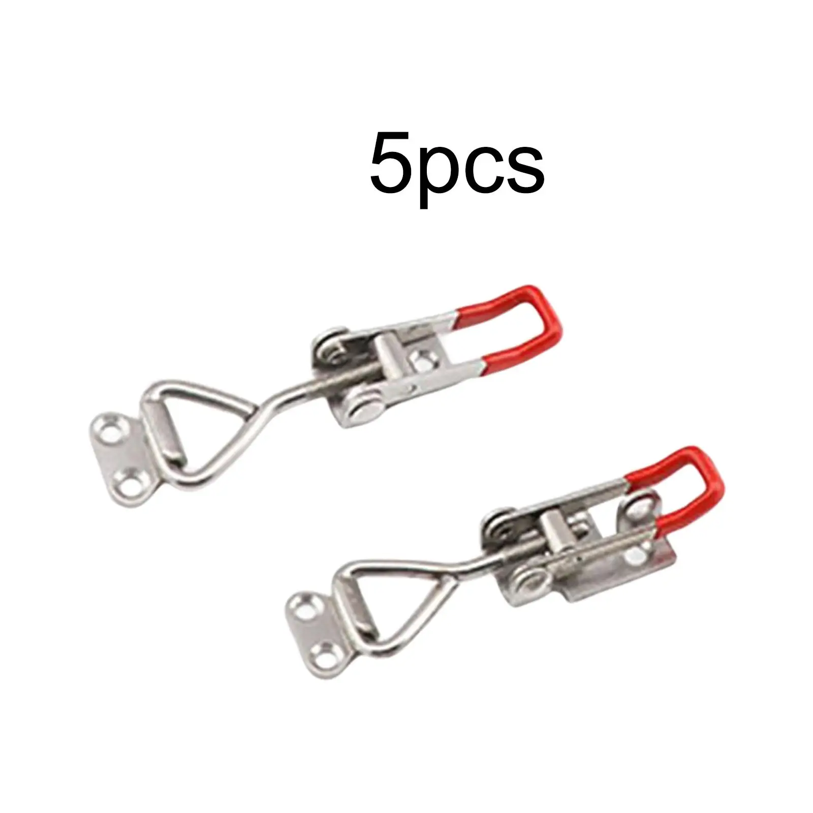 5Pcs Push Pull Toggle Clamp Stainless Steel Anti Slip Hand Tool Reliable Horizontal Sturdy for Home Sliding Door Woodworking