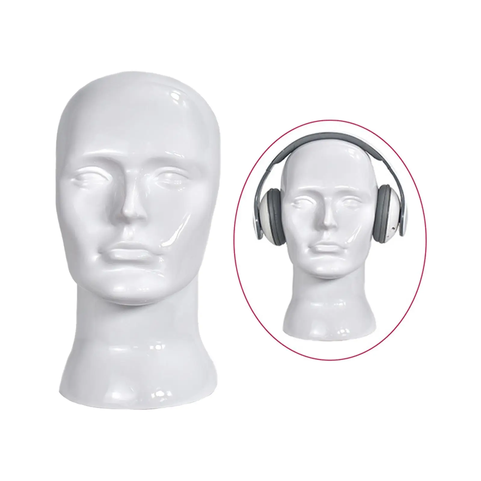 Male Mannequin Head Model, Easy to Carry Lightweight Display Mannequin Head for Home Display Hairpieces Hair Accessories