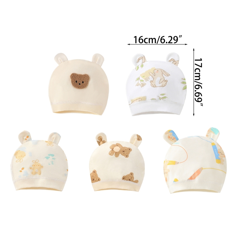 Nette Frühling Infant Krankenhaus Beanie Neugeborenen Baby Mädchen Baumwolle Hut Tolddler Junge Weiche Single-Schicht Hut Hut – Detail 6