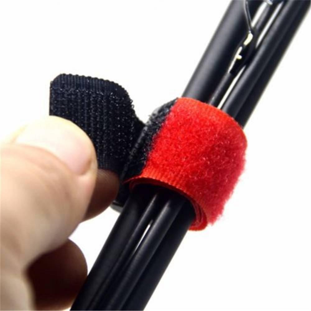 Description Picture 6 of item10Pcs Fishing Rod Tie Holder Strap Suspender Fastener Hook Loop Ties Belt Fishing Rod Strapping Wrap Magic Tape Bands Belt Strap