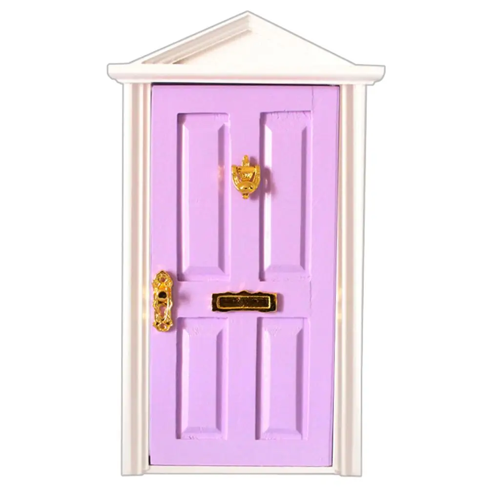 1/12 Scale Miniature Simulation 4Doors Dollhouse Ornaments Model