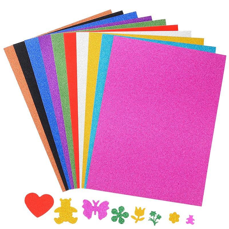 10 teile/beutel 2mm dickes Pulver blatt material glitzern hellen Schwamm Schaum Papier Kindergarten DIY handgemachte Hochzeits feier liefert – Detail 1