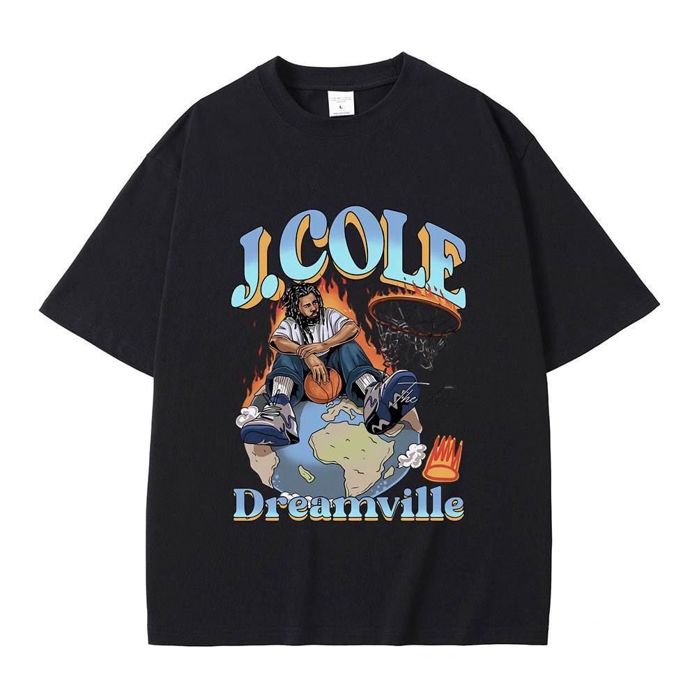Beste berühmte Rapper J. Cole der Fader Dreamville Grafik T-Shirt Männer Frauen Hip Hop Vintage T-Shirts männliche Mode übergroße T-Shirt – Detail 2