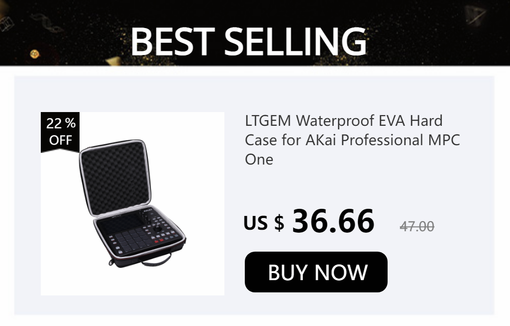 LTGEM Black EVA Hard Case for Akai Professional APC 40MKII USB-Powered Full-Featured Ableton Live Performance MIDI Controller
