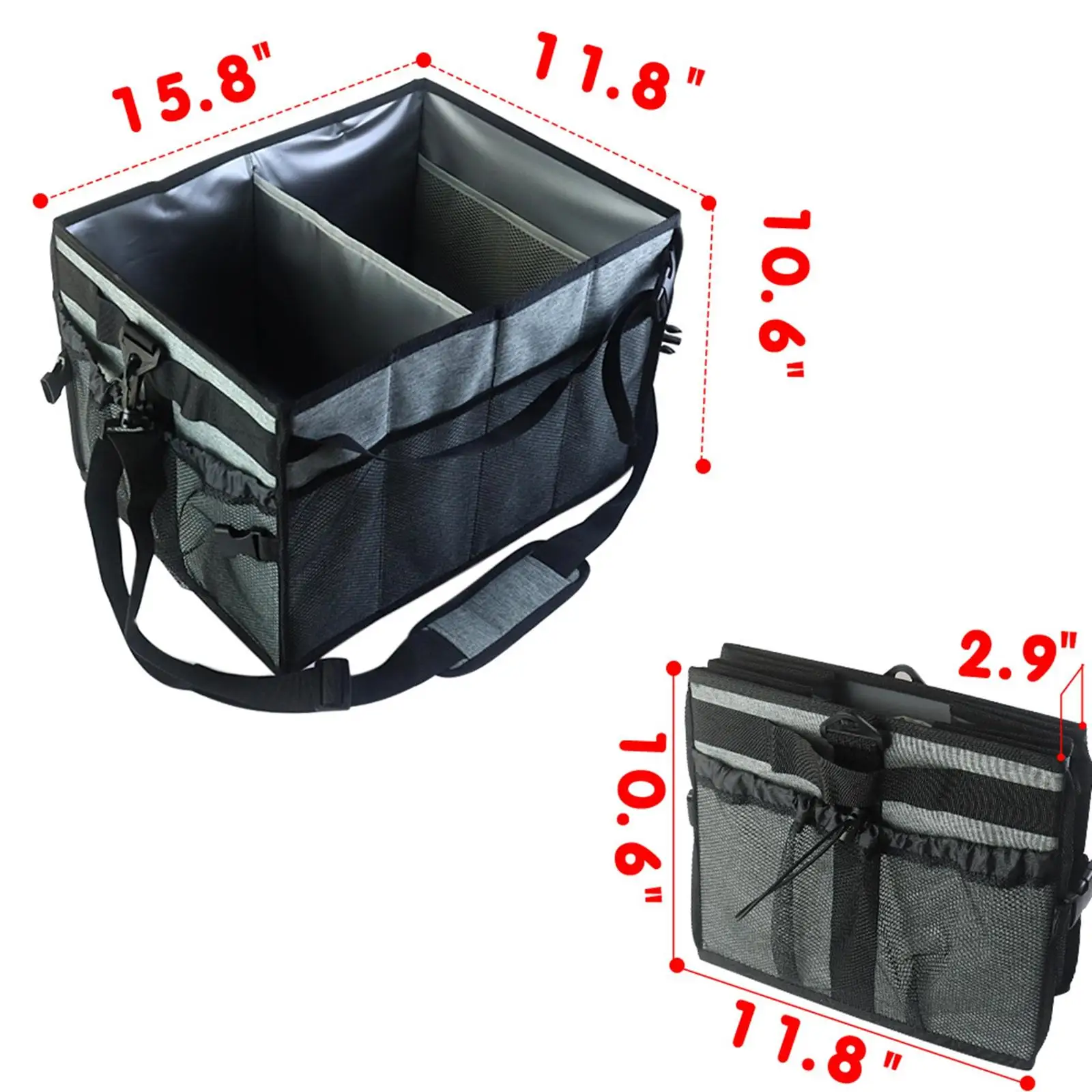 Barbecue Tool Storage Bag Waterproof with Handle Collapsible Basket Utensils Organizer for Cooking Tourism Grill Accessory Car