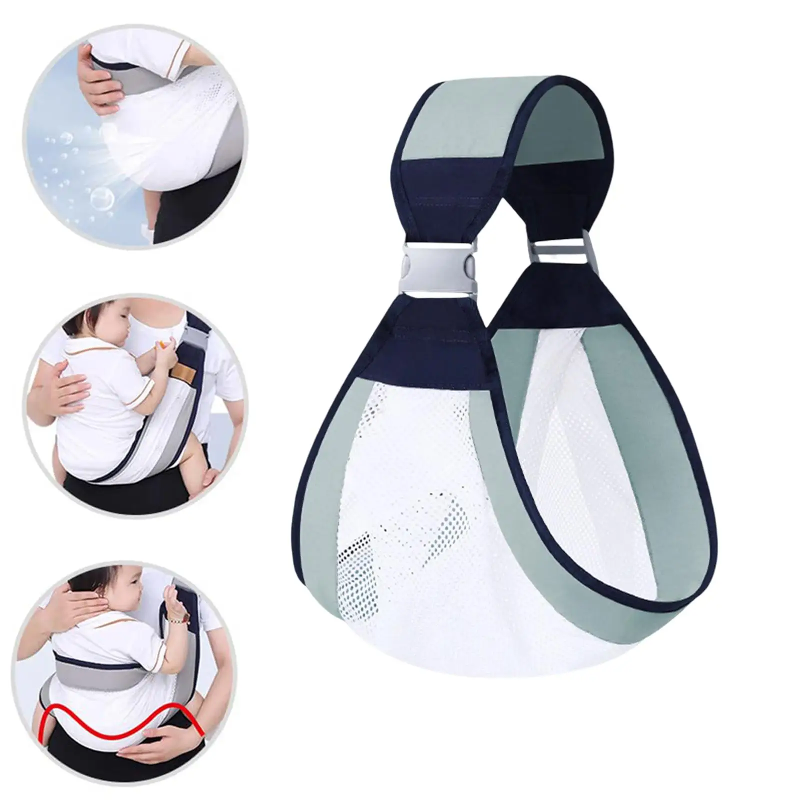 Baby Carrier Sling Infant Breastfeeding Nursing Carriers Adjustable (4-36M)