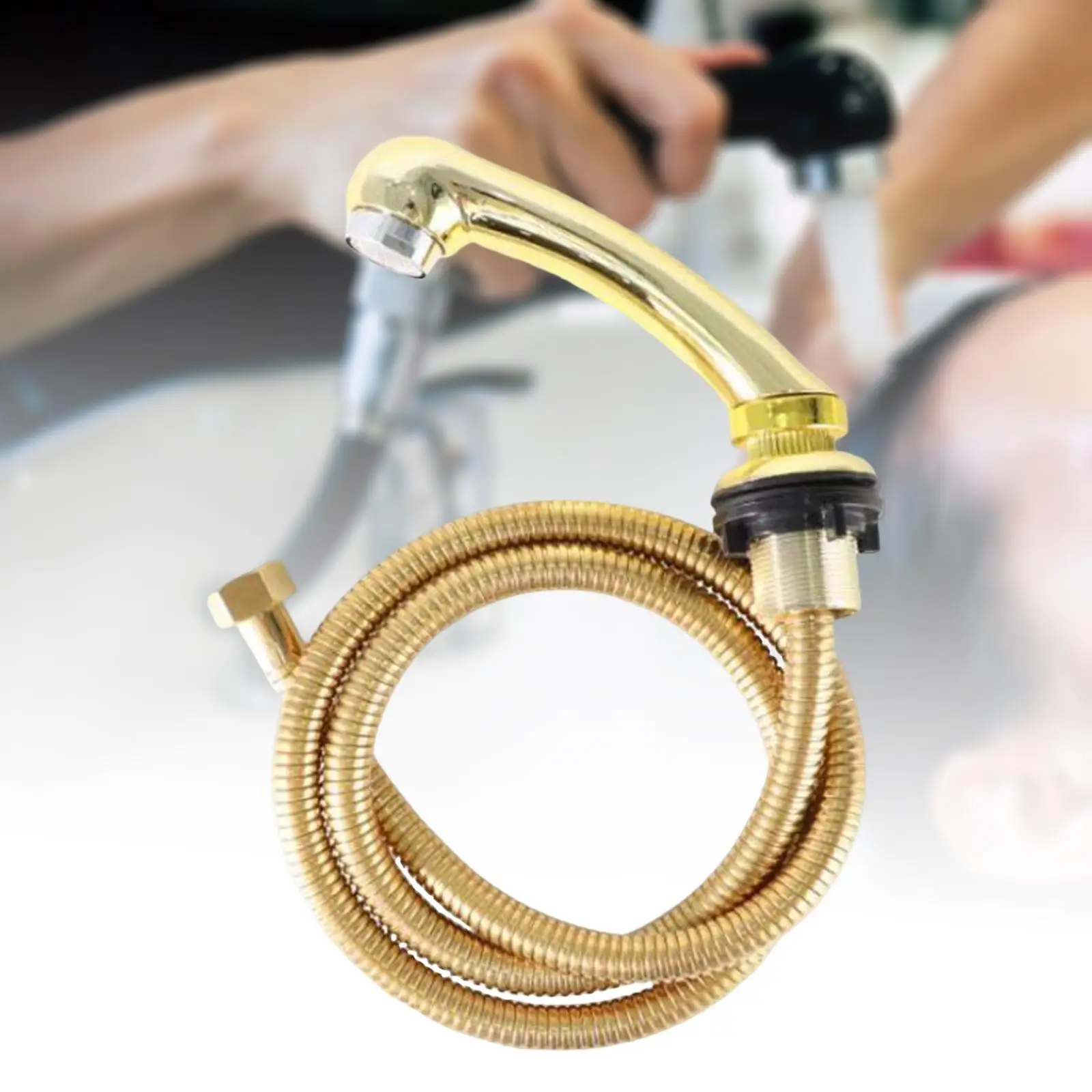 Shampoo Bow Sink Basin Faucet Sprayer with Hose Equipment, Beauty Salon Repalcement for Hairdresser Babershop