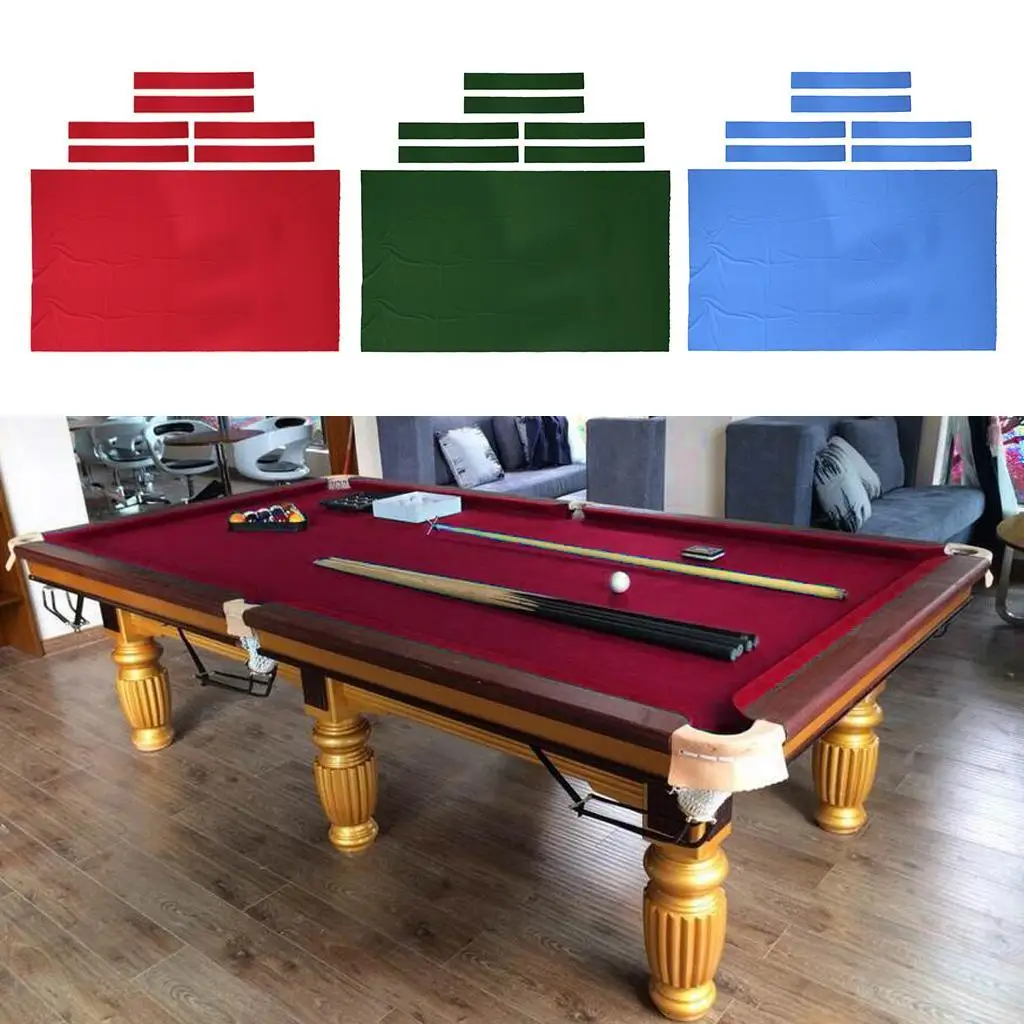 Professional Hotel 6pcs Strips Club Billiard Pool Table Cloth 7 8 9ft Playing UK 