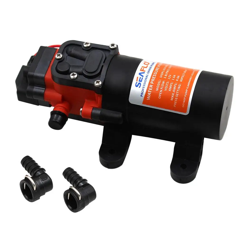 Diaphragm Water Pressure Pumps 12V 1.2 GPM 35PSI Self-priming Water Pumps