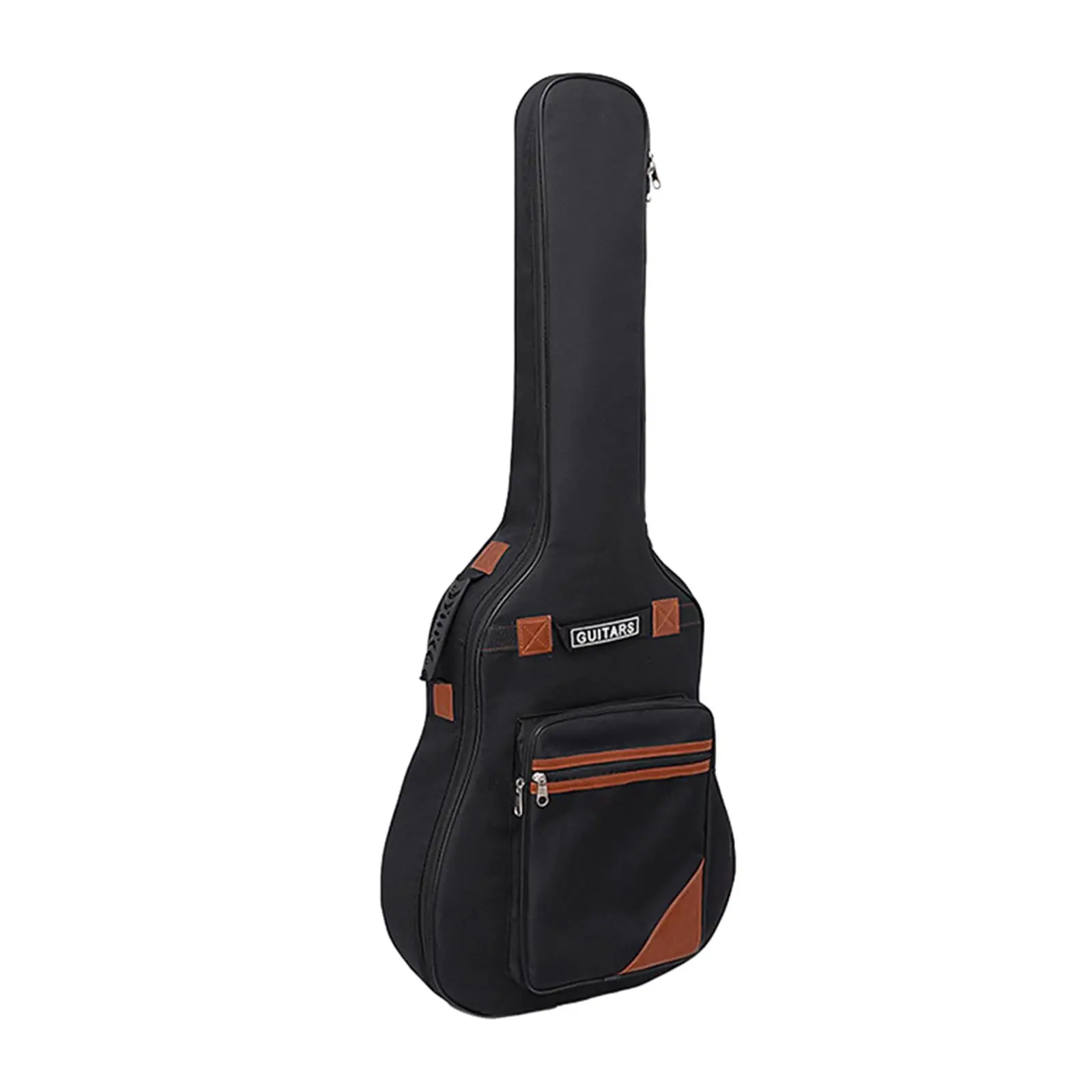 Electric Guitar Gig Bag Backpack Dual Shoulder Strap Nylon Side Handle Smooth Soft Lining 17x42.5inch Anti Collision Portable