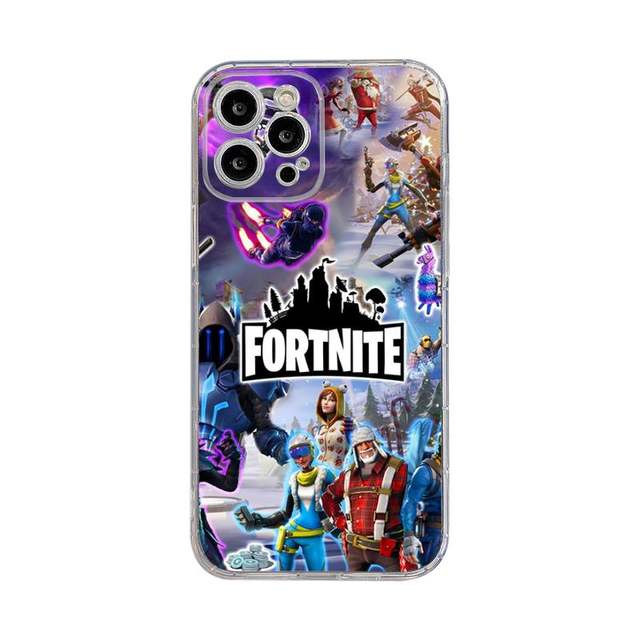 Game Fortnite Phone Case For iphone 15 14 Plus 13 12 11 Pro Max Mini X XS  XR Soft Transparent Cover