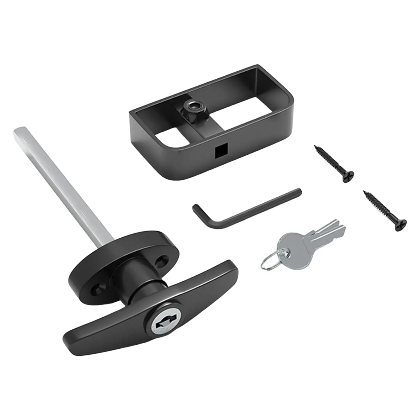 T Handle Lock with Two Keys Electric Cabinet Lock Replacement Hardware for Caravan Garage Barn Door Truck Accessories