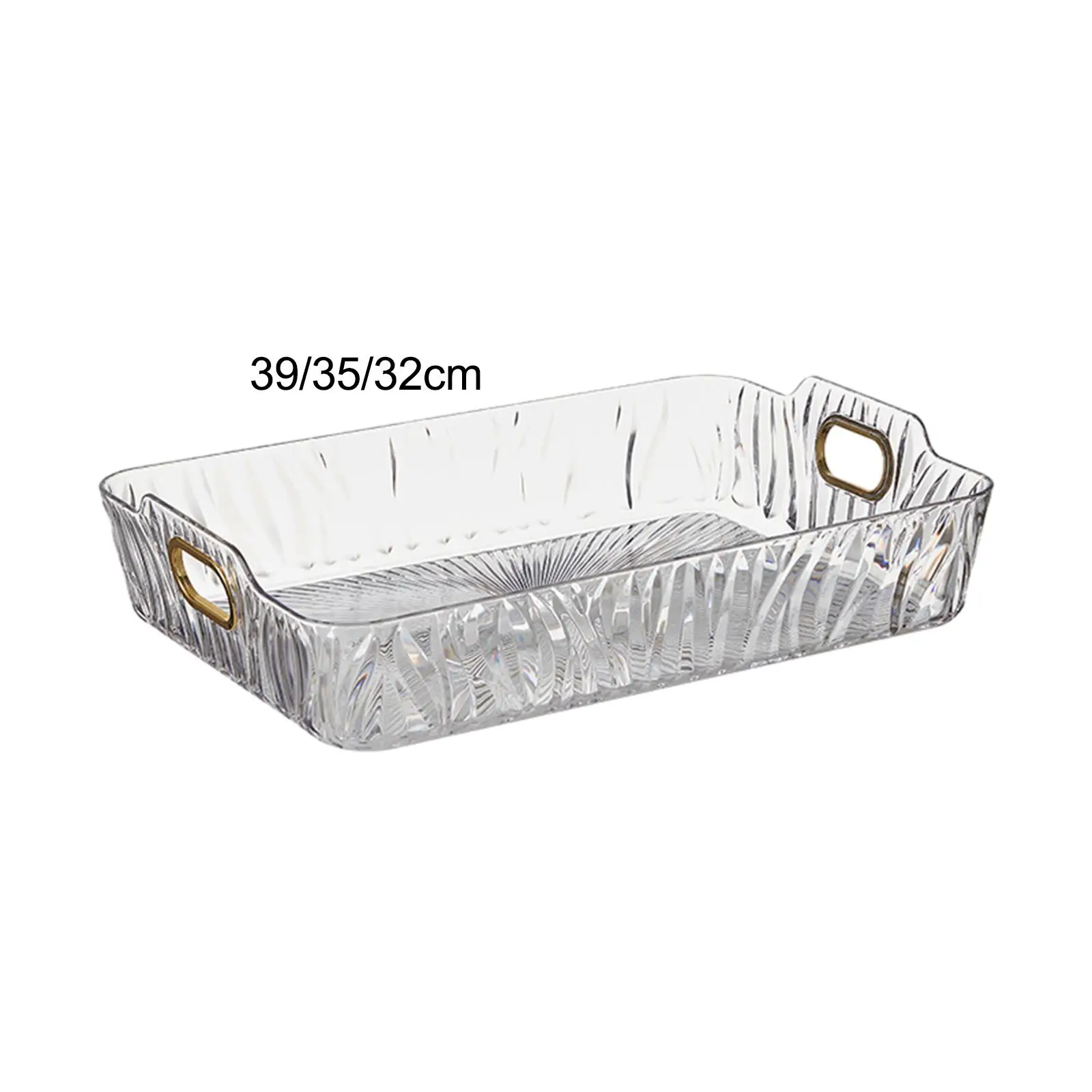Rectangle Serving Tray Bathroom Vanity Organizer Fruit Plate for Kitchen Tabletop Living Room Bedroom Bathroom Candy Snacks Nuts
