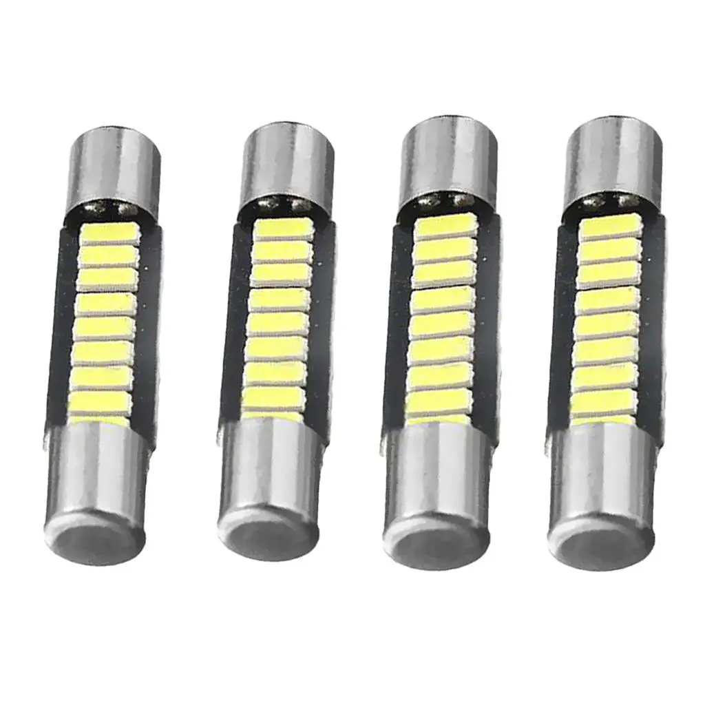4 Pieces 29MM Festoon Dome 4014 9 SMD Car LED Bulb Mirror Light Indicator Lamp - Cold White