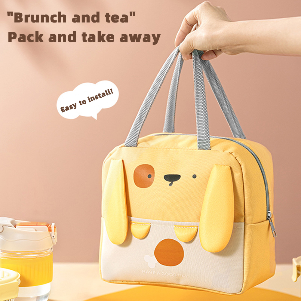 Niedliche Cartoon-tragbare Lunchtasche, verdickte Aluminiumfolie, Lunchtasche für Schule, Büro, Arbeiten – Detail 5