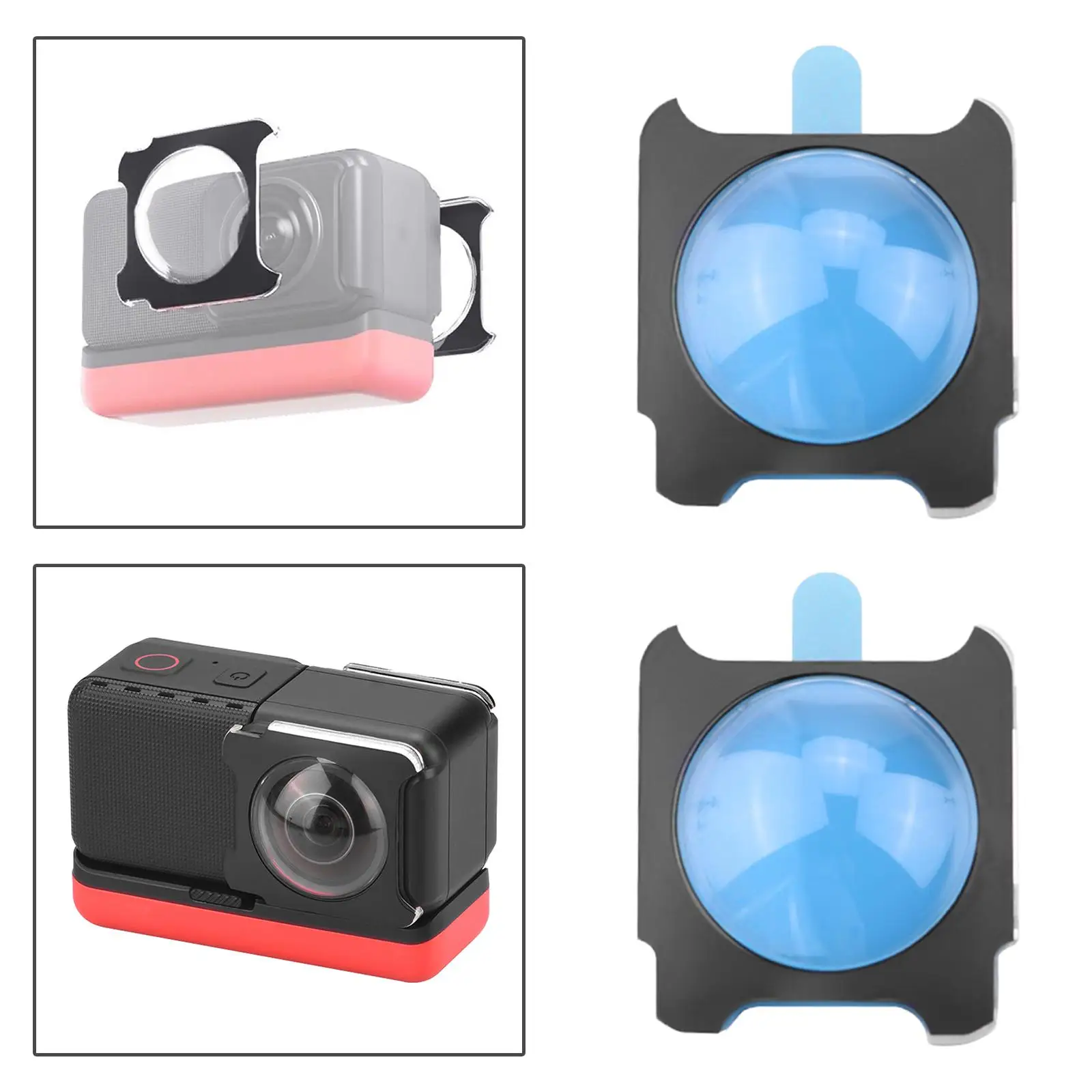 2Pcs Panoramic Lens Protector Lens Guards Caps for/R Camera Accessories clearly recover shooting colors of the lens;