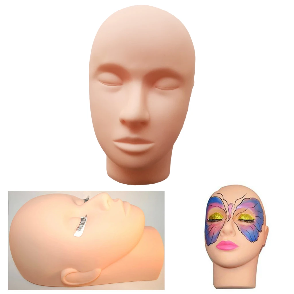 Silicone Training  Manikin Head  Extension Makeup Massage Practice Model