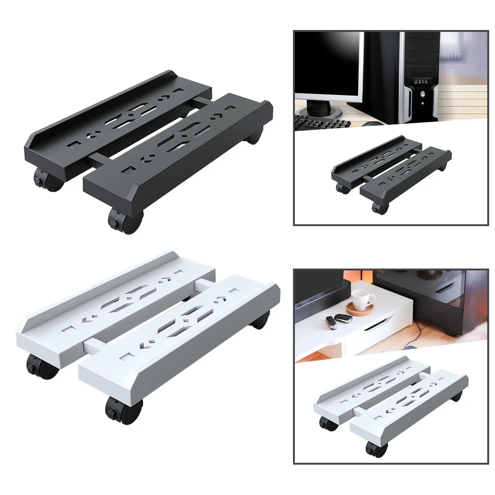 CPU Holder Stand Mobile CPU Stand PC Tower Stand PC Holder Cart Mobile Computer Tower Stand for Gaming PC under Desk Home Office