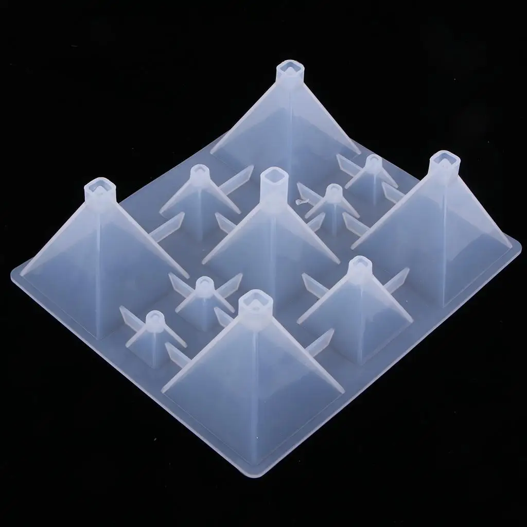 5 Size Pyramid Shape DIY Silicone Ornaments  Epoxy Resin Casting
