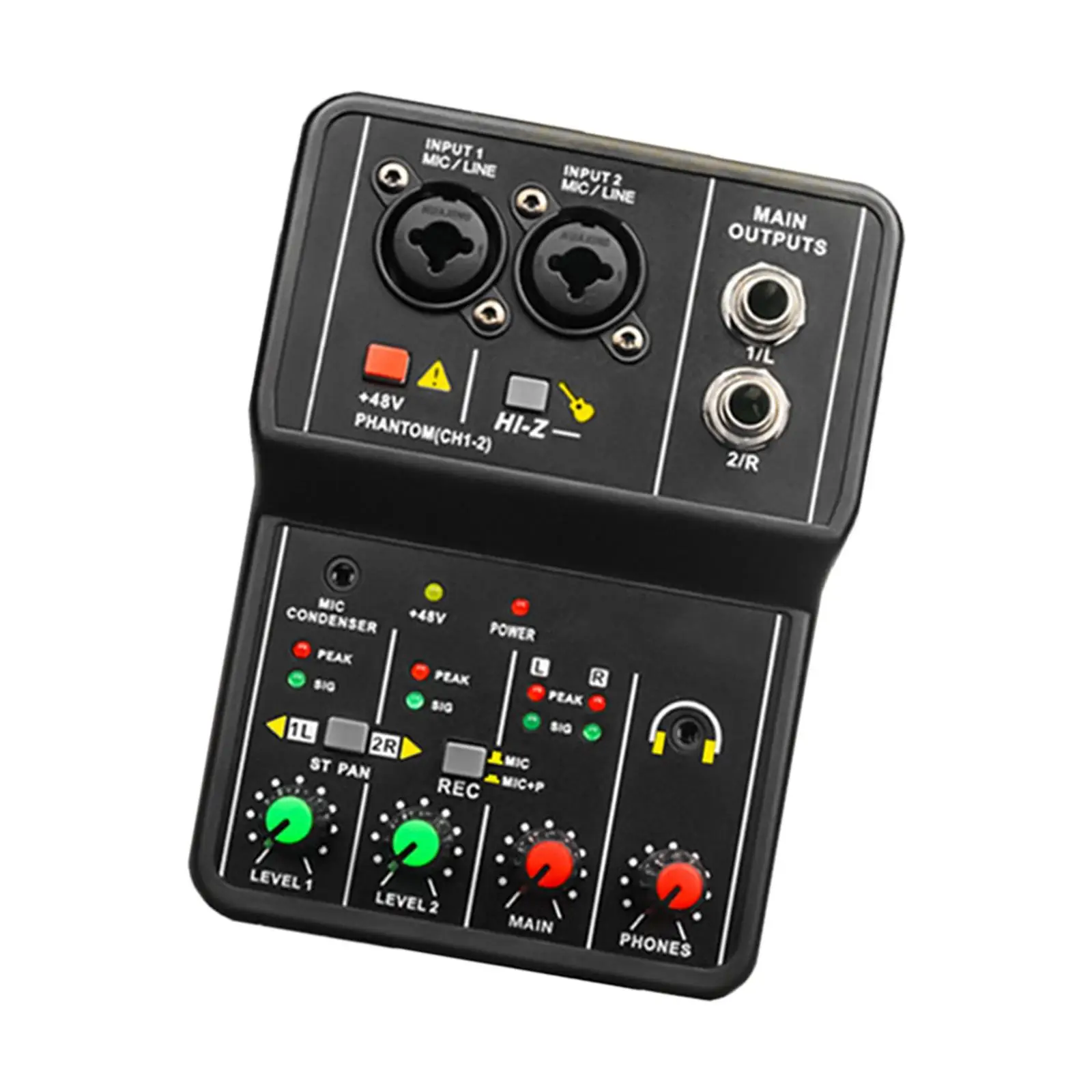 Portable USB Audio Interface Low Latency Plug and Play 3.5mm Stereo in Audio Mixer for Recording Podcasting Streaming Live Show