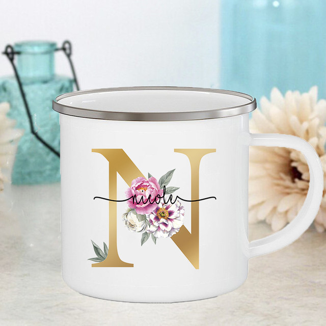 Initial Mug Initial Coffee Mug Monogram Coffee Mug Personalized Coffee Mug  Coffee Cup Bridal Party Bridesmaid Coffee Mugs (EB3289P) GLASS