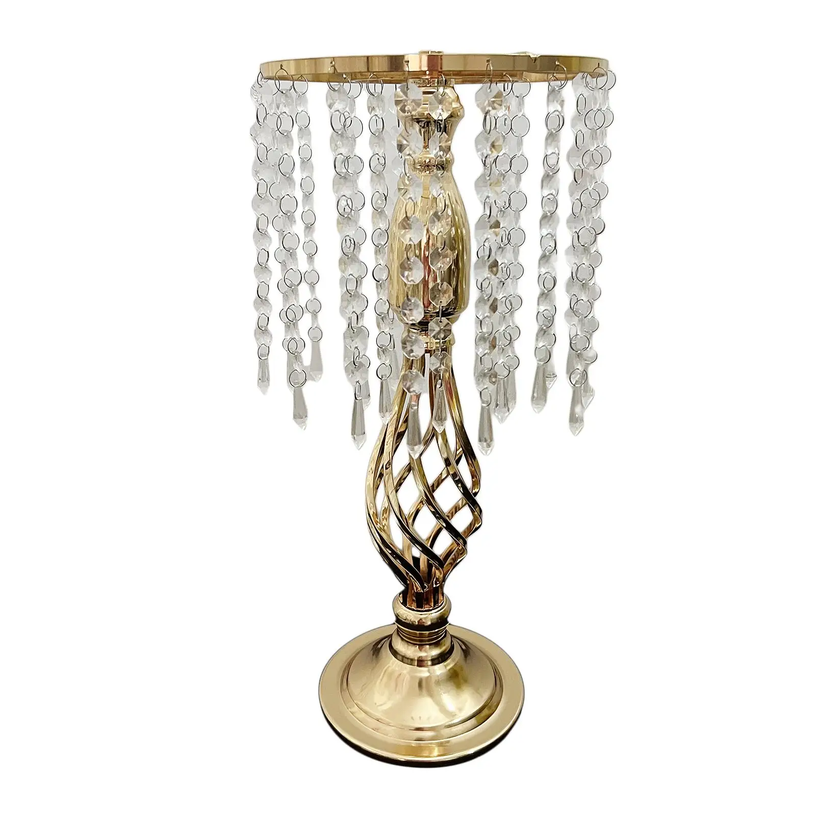 Crystal Tassel Candle Holder Centerpiece for Wedding Restaurant