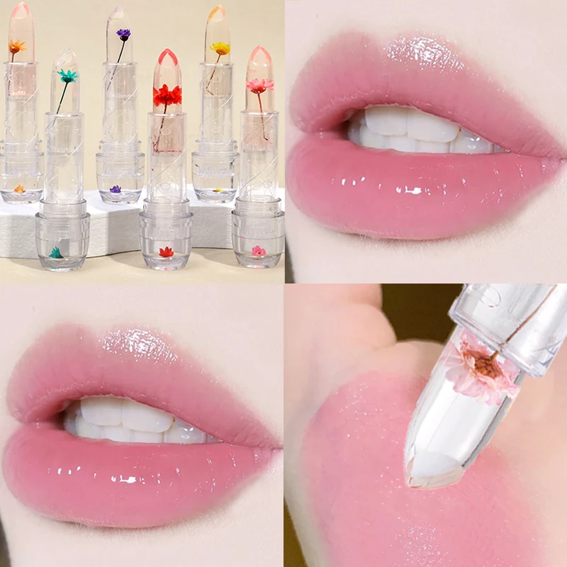 Best of Moisturizer Crystal Jelly Flower Lipstick Temperature Color Changing Lip Balm Waterproof Long Lasting Gloss Lips Makeup Cosmetic Reviews & Tips