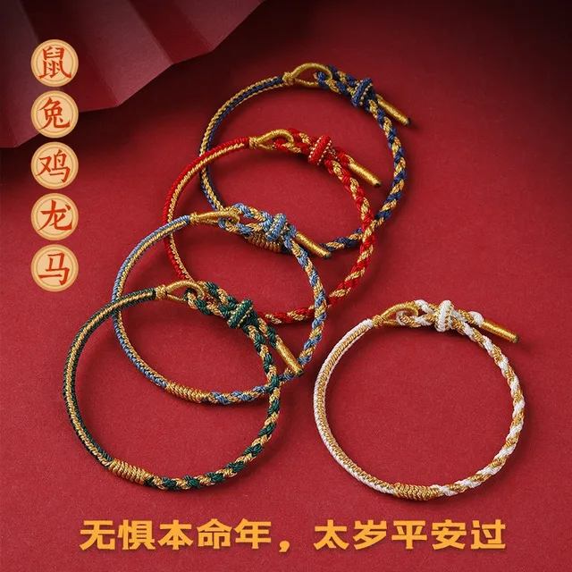 2024 Dragon Year of Birth Bracelet Red Rope Chinese 12 Zodiac Rat Dragon  Horse Chicken Tai Sui Attracts Luck Wealth Hand String - AliExpress