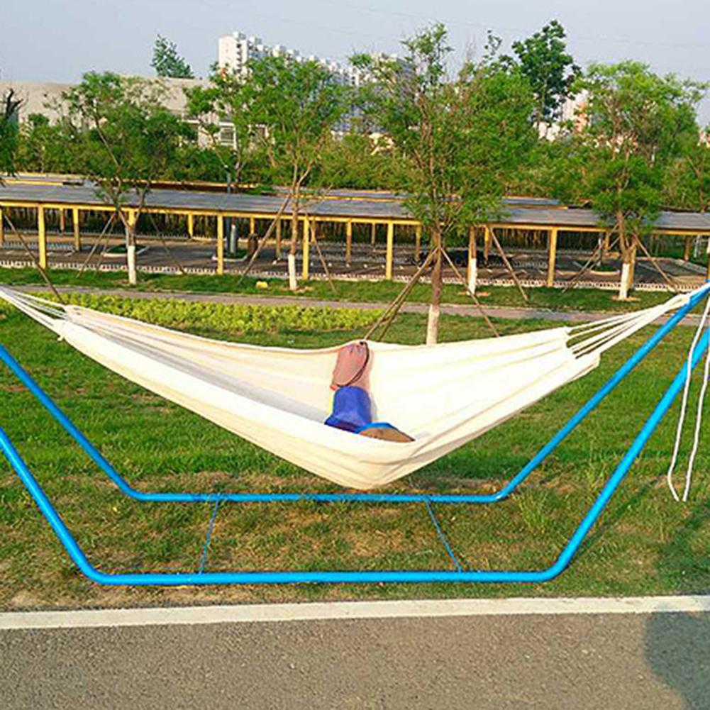 Description Picture 2 of item1 Set Hanging Hammock Comfortable Strong Load Bearing with Tie Rope Storage Bag Rest Canvas Single Double Person Outdoor Hammock