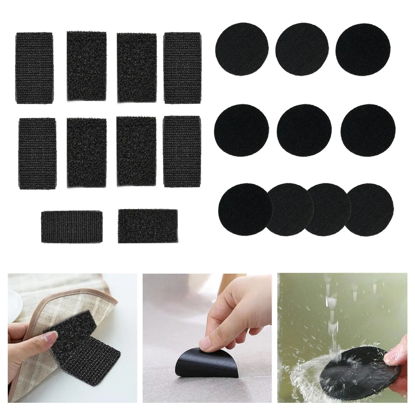 10x Pads Mounting Fastener Dots Reusable Invisible Removable for Bed Sheet Sofa Cushion Sofa Mat Household Carpet Dormitory