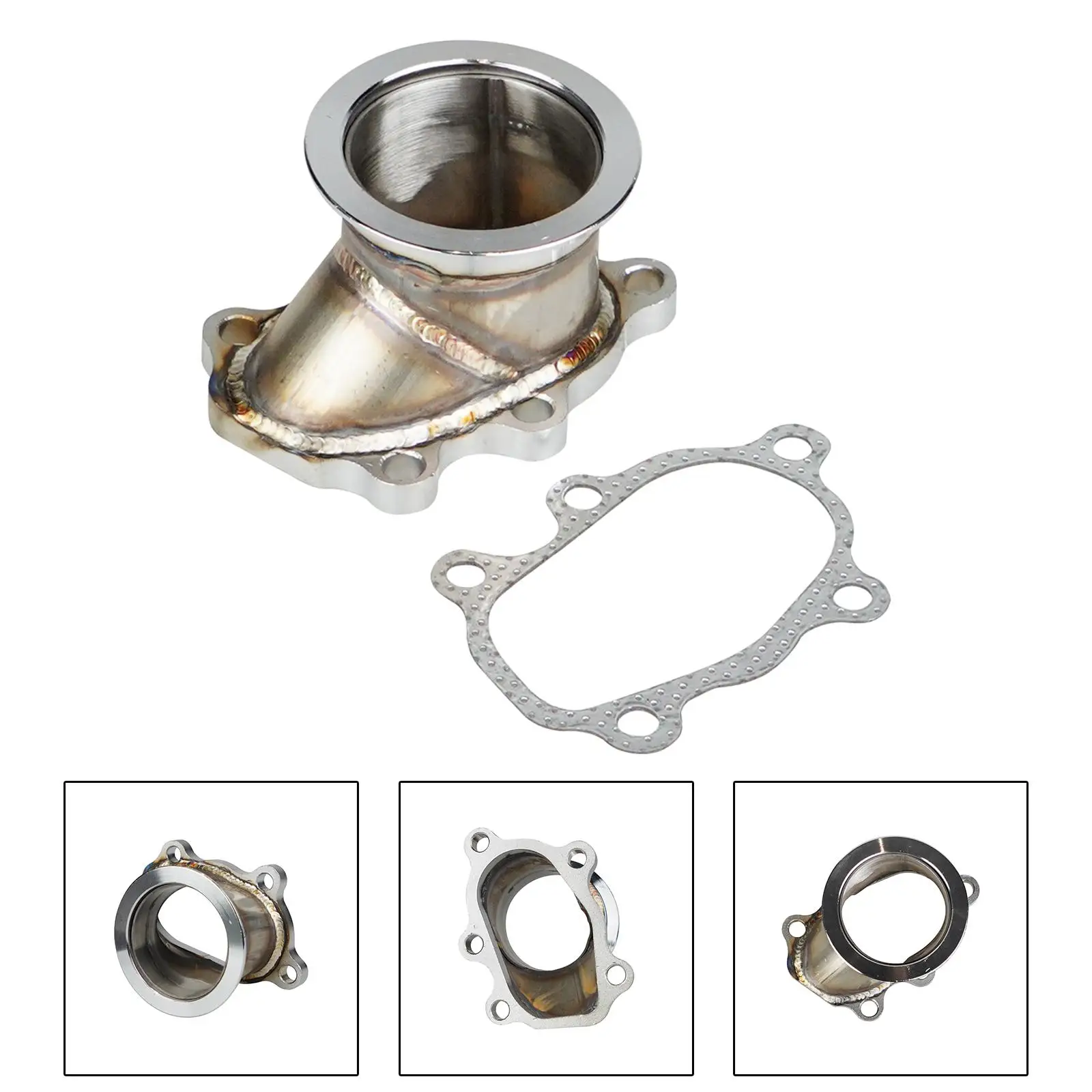 2.5in V Band Clamp Flange Turbo Down Pipe Adapter for T25 T28 GT25 GT28