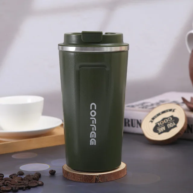 Thermo Coffee Mug Spill Proof Vacuum Insulated With Lid Spoon 17 OZ  Stainless Steel Travel Thermos Cup For Keep Hot/Ice - AliExpress