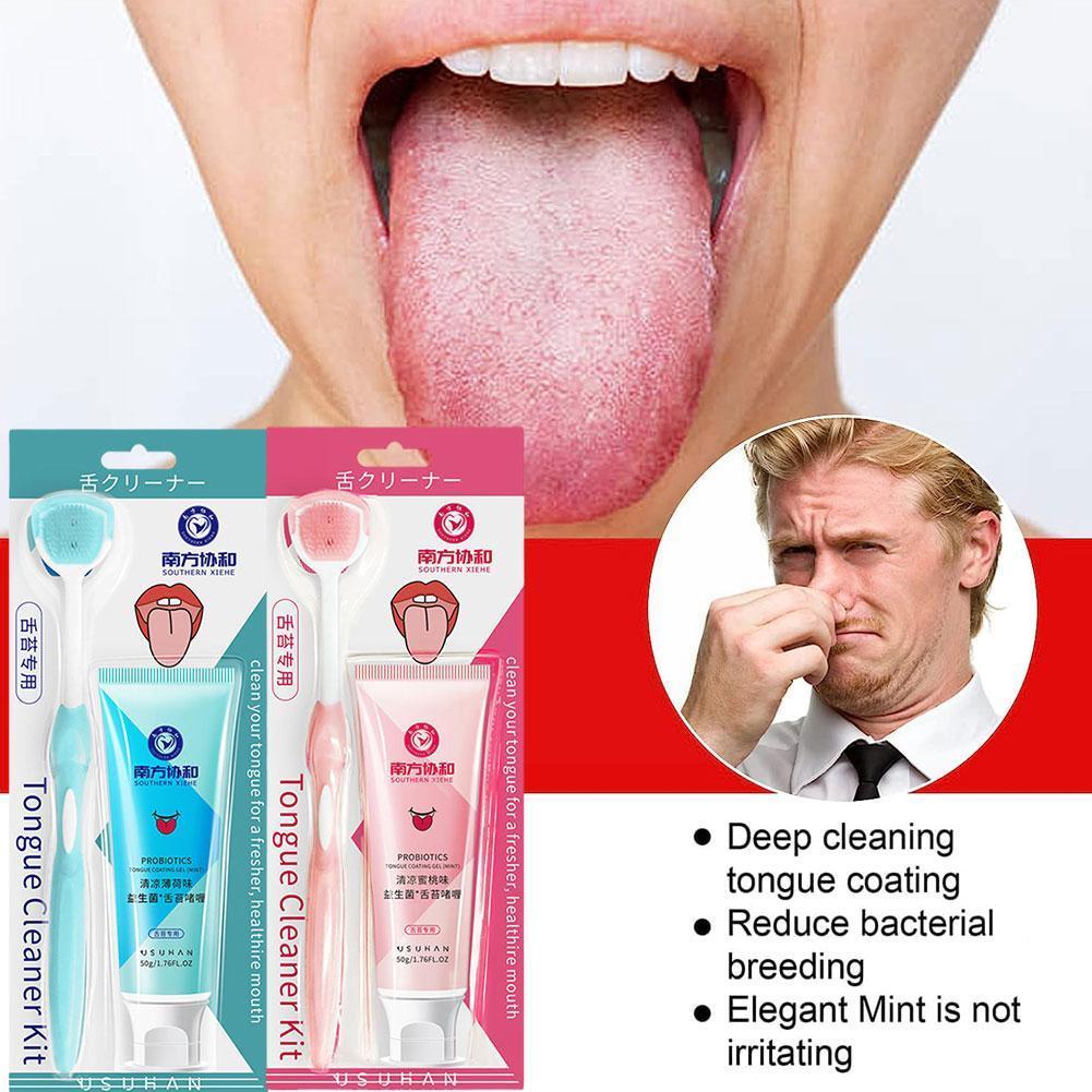 Best of Tongue Cleaner Gel With Brush Tounge Crapper Cleaning Gel With Brush Healthy Oral Hygiene Brush Bad Breath For Adults M9O4 Reviews & Tips