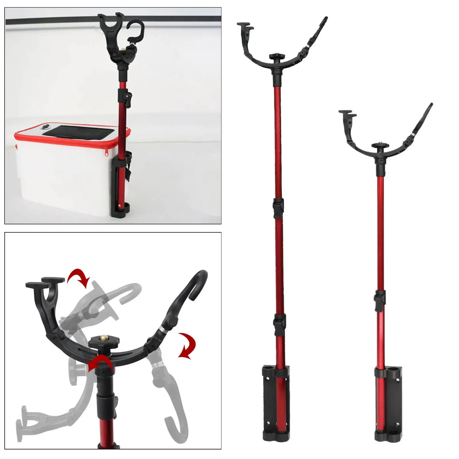 Multifunction Fishing Rod Holder Adjustable Durable with Ground Stake Fish Pole