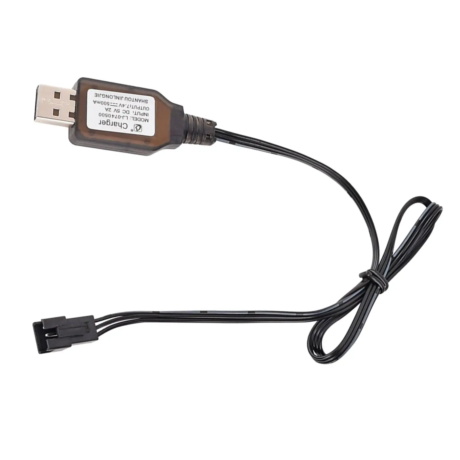 Battery USB Charger Cable 7.4V 3 Pin Smart 500MA with SM-3P Plug Connector for RC Car Helicopters Remote Control Toys Boat Plane