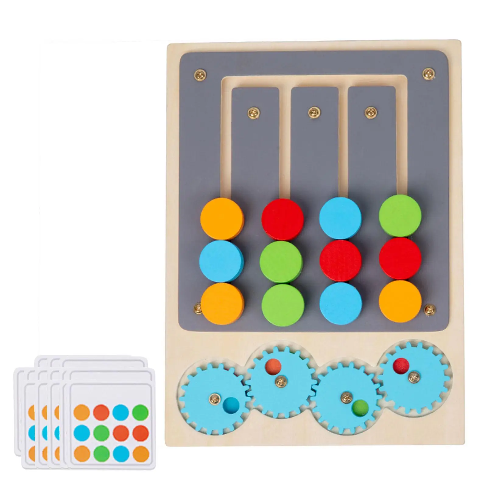Sliding Color Puzzle Development Toys Funny Montessori for Kids Preschool Gifts