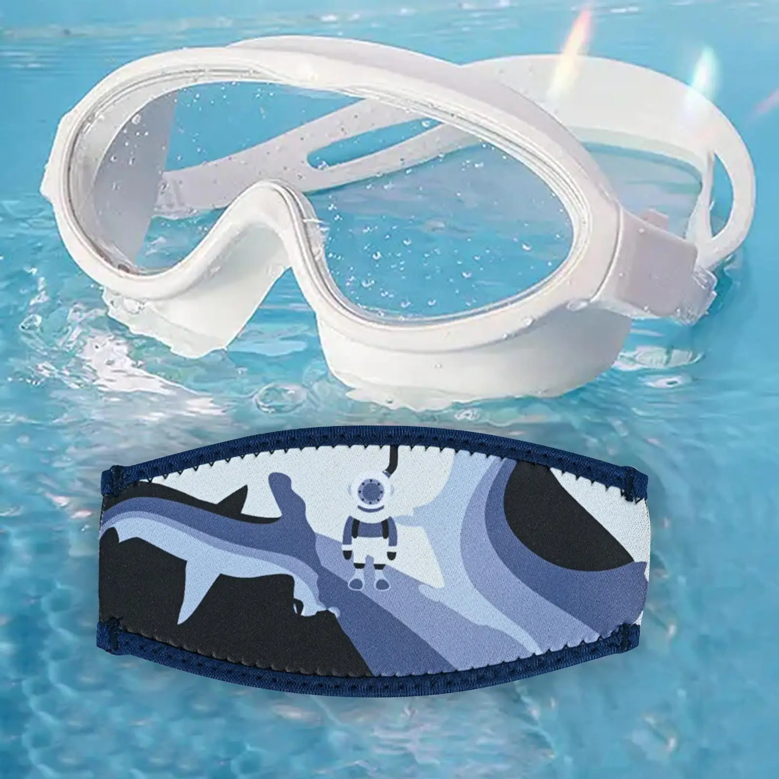 Neoprene Mask Strap Cover Nonslip Dive Head Strap for Water Sports Swimming