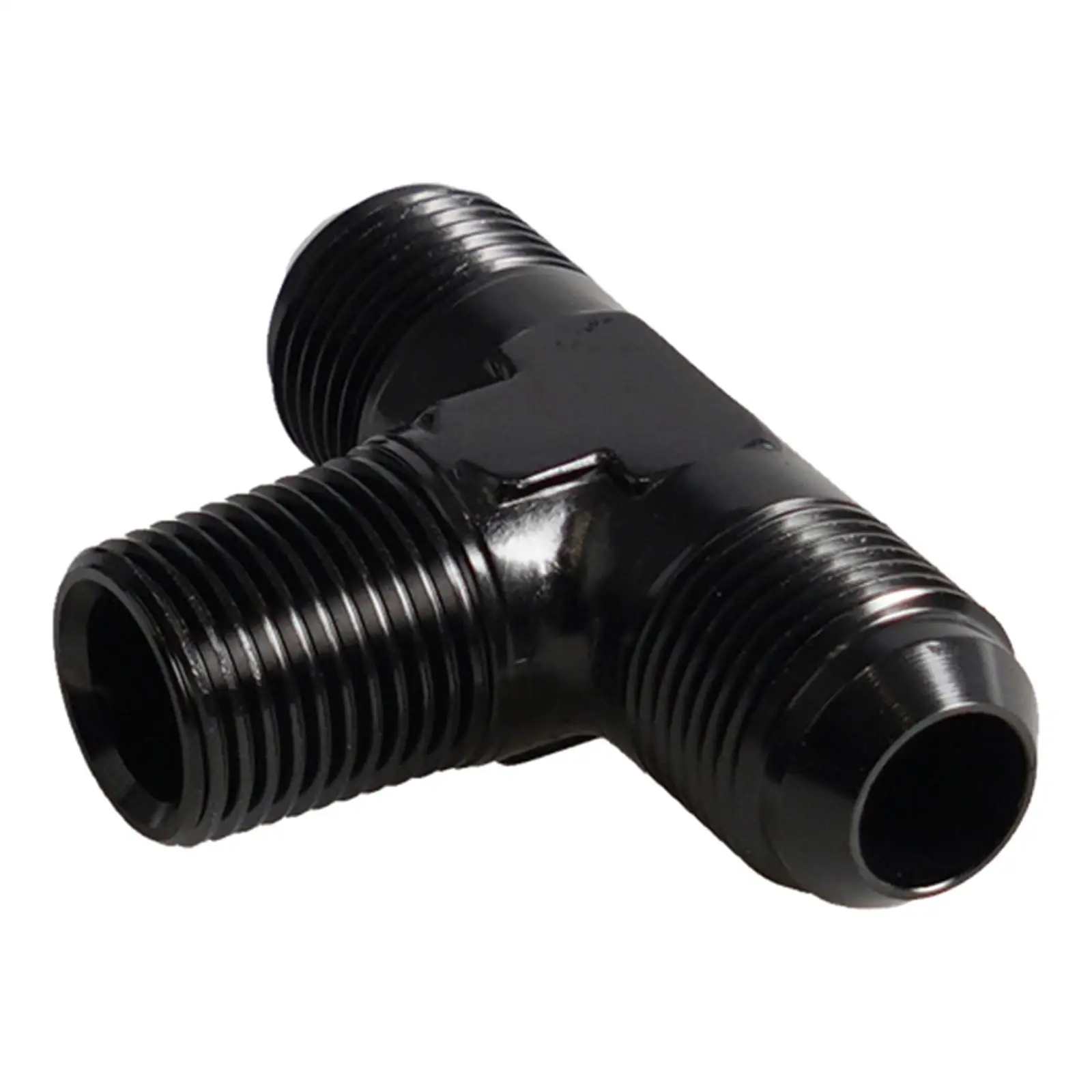 AN3 Male to 1/8inch NPT T Shape Black Alloy On Side Branch Tee Accessories Automobile Replacement Durable Professional