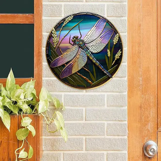 Dragonfly Gifts, Dragonfly Sign, Art Nouveau Style Dragonfly , Metal  Dragonfly, Dragonfly Plaque, Wreath Sign, Front Door Wreath -  Canada
