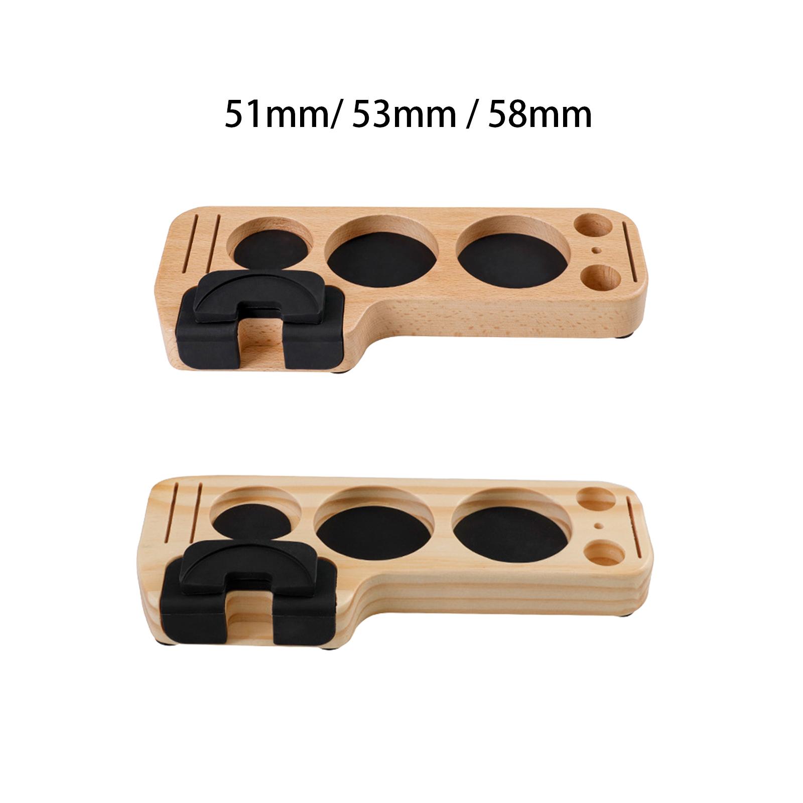 Wood Anti Slip Coffee Machine Tamping Station Portafilter Holder Durable Coffee Tamper Stand Coffee Tamping Station for Home