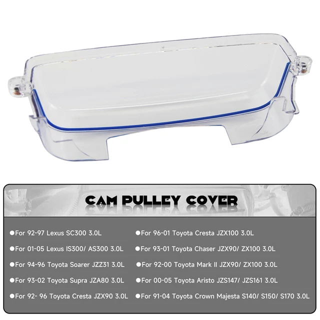 Clear Cam Timing Belt Cover Fit TOYOTA ARISTO JZS161 SUPRA JZA80 2JZ GTE  VVTi