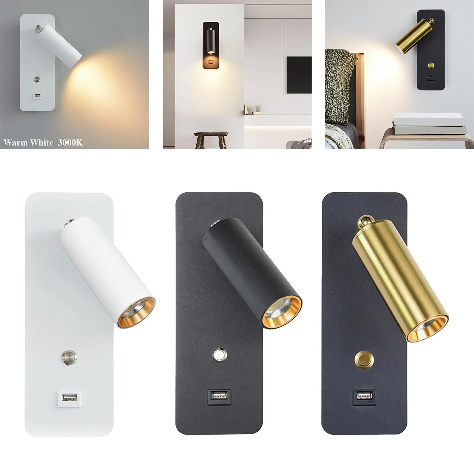 Simple Wall Lamp Adjustable Direction Wall Sconce for Entrance Dining Room