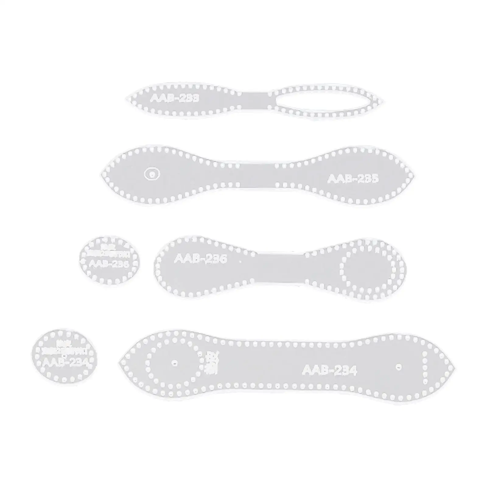 4x Acrylic Keychain Template Pattern Stencil Patchwork DIY for Projects