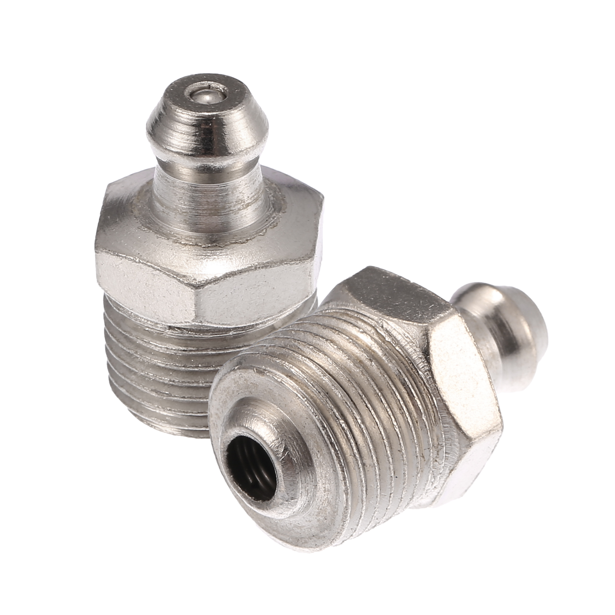Uxcell 45 stücke M6 M8 M12 Gerade 45 Grad 90 Grad Nickel Überzogene Motorrad Lkw Auto Ersatz Fett Nippel Armaturen set – Detail 4