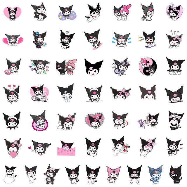 10/30/50/120PCS Anime Cute Kuromi Stickers Cartoon Decals Kids Toy