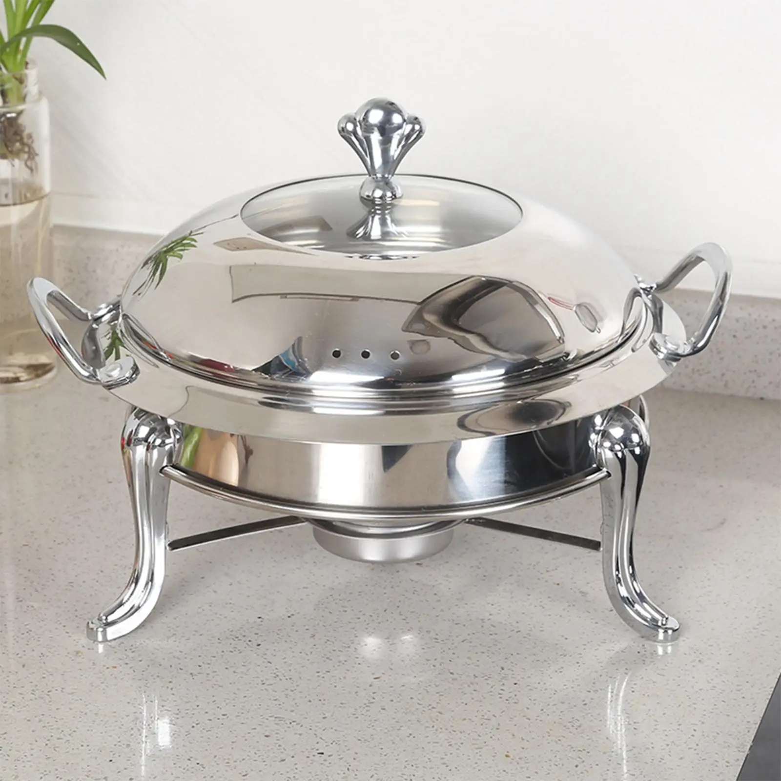 Food Warmers High Efficiency Catering Warmer Set Stainless Steel Chafing Dish Buffet Set for Camping Outdoor Hotel Household